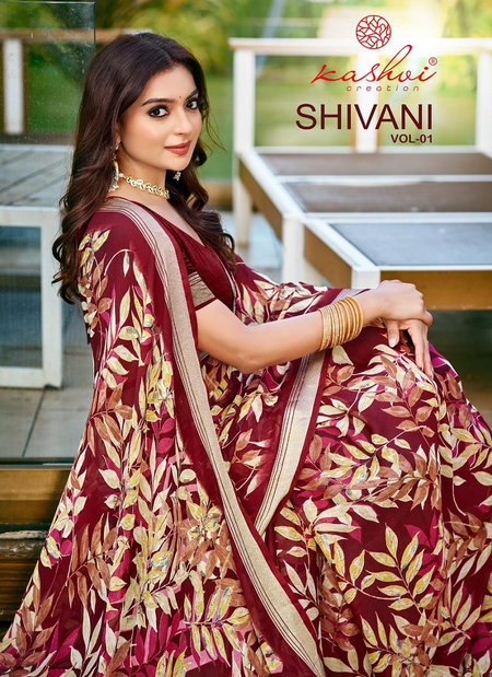 Shivani Vol 1 By Kashvi Dull Moss Viscose Border Sarees Wholesale Price In Surat